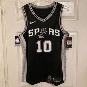 Nike San Antonio Spurs Demar Derozan Basketball Jersey Sz L Black $110 Retail